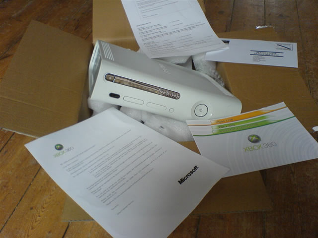 A newly refurbished xbox 360 console